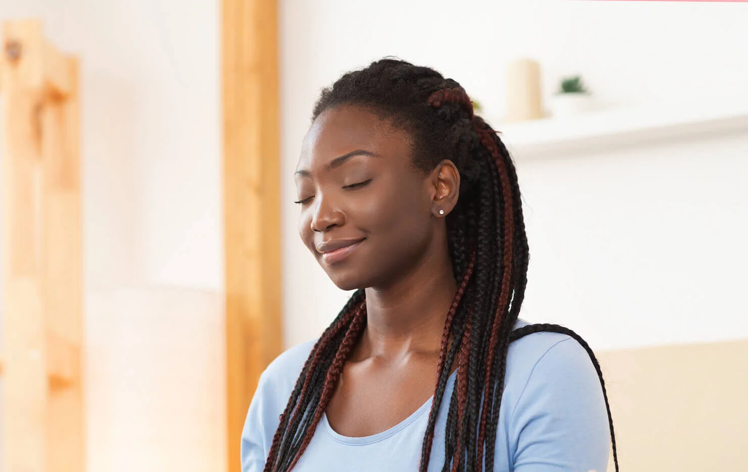 image of female performing mental practice